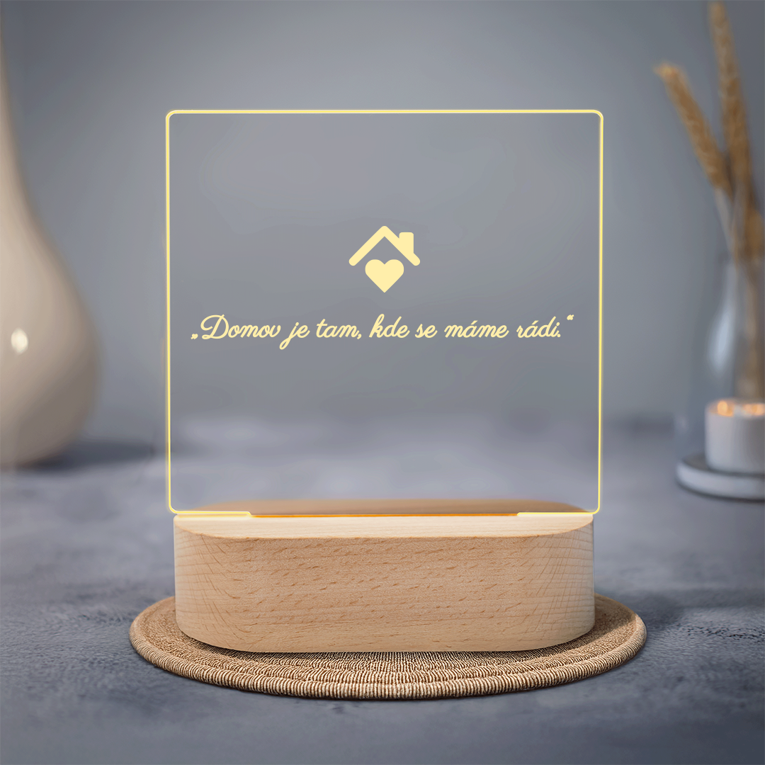 MYLAMP s citátem - Domov