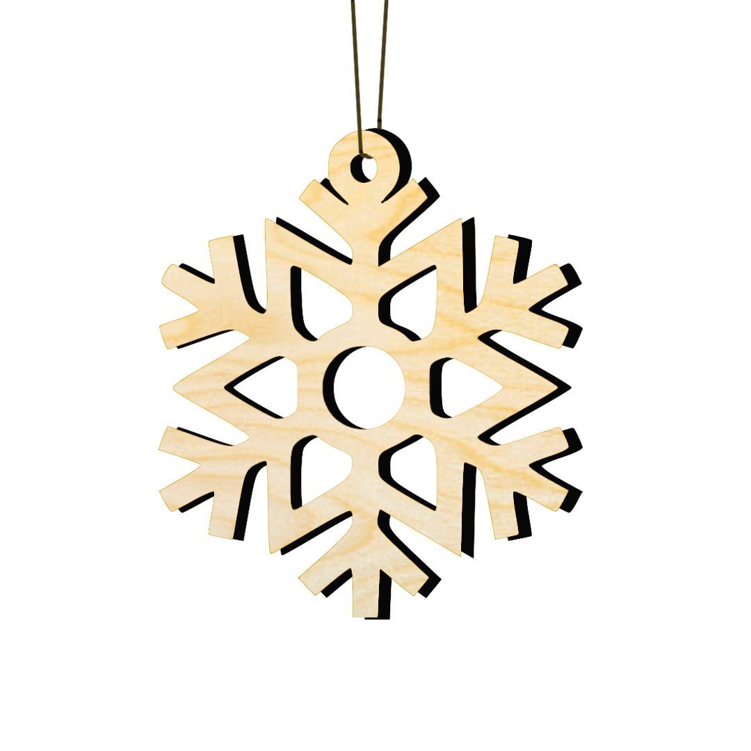 Dřevěná ozdoba - Vločka I