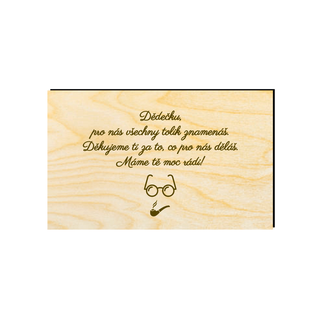 Dřevěné přání - Pro rodinu III